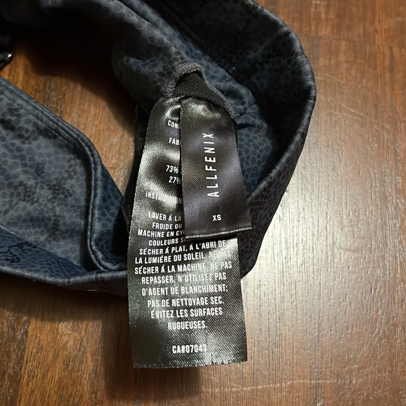 ALL FENIX Animal Print Sports Bra - Graphite - XS - Picture 8 of 11